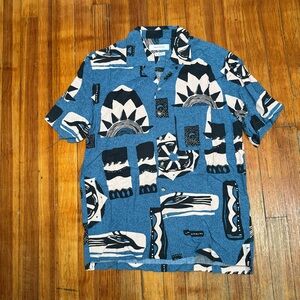 Urban Outfitters Blue Patterned Shirt